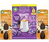 Air Wick Aroma-Öl Diffuser Starter-Set inklusive 1 Gerät, 1x20ml Bergamotte & Lavende & 2x20ml Süße Vanille & Sheabutter Nachfüller