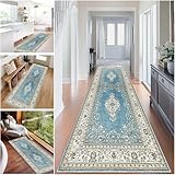 Flurteppich Läufer Lang, 120 x 200 cm Teppich Läufer für Küche, rutschfest Läufer Flur Langer Läufer Teppich Waschbar Schlafzimmer Läufer Küchen Teppiche für Wohnzimmer Büro Korridor, Flur Teppich