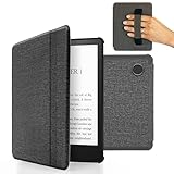 MyGadget Hülle für Tolino Vision 5 | Kobo Libra H2O mit Handschlaufe & Auto Sleep | Wake Funktion - Flip Case in Hellgrau 4252010269786