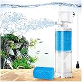 Vehipa Aquarium Filter, 4W Aquarienfilter für 20-80L Fischtank, 350L/H Aquarium Pumpe, Einstellbarer Durchfluss und Wellenmacher, Isolierung von Verunreinigungen, Wasserzirkulation
