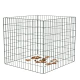 TRUTZHOLM Metall Kompostgitter Gartenkomposter werkzeugloser Aufbau 80 × 80 x70 cm Stahldraht pulverbeschicht grün 10 × 4 cm Maschenweite