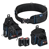 Bosch Professional ProClick Werkzeuggürtel-Set: 1x Gürtel 108 (Größe L/XL), 1x Tasche GWT 4, 1x Tasche GWT 2, 2x ProClick Holder
