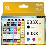 ANKINK Kompatibel Tintenpatrone Druckerpatronen als Ersatz für Epson 603XL für Patrone 603 XL für WF-2820DWF WF-2830DWF WF-2840DWF XP-2100 XP-2150 XP-3100 XP-3150 XP-4100 XP-4150 Schwarz Farbe 10 Pack