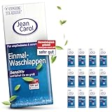 Jean Carol Einmal-Waschlappen, Sensitiv, Vorteilspack 13er Pack (13 x 28 Stück), trockene Tücher für die Pflege zuhause und unterwegs
