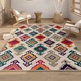 RUGMRZ XXL Teppich Eingangsbereich Innen 300x400CM Wohnzimmer Zimmer Mehrfarbig Roter und Grauer Vintage-Teppich Baby Hübscher