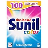 Sunil Colorwaschmittel - Pulver für 100 Waschladungen Bunt-Wäsche - hautverträglich, mikroplastikfrei, vegan - 5 kg