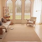 DUOLEH Großer Sisal-Teppich für Wohnzimmer, fusselfreie Teppiche, niedriger Flor, waschbare Bodenmatte, rutschfester Teppich für Schlafzimmer, Büro, Esszimmer, Dekor (180 x 250 cm, Kamel)