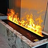 XYEJL 3D Wasserdampfkamin mit simulierter Flamme, eingebautem Design, App-Steuerung LCD-Display und Fernbedienung für einstellbares Ambiente 9 Farben und Flammeneinstellung 100cm/39.3in