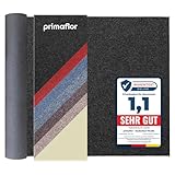 Primaflor Sauberlauf - PICOLLO, Anthrazit, 1,00m x 1,00m, Rutschfester Schmutzfangläufer Meterware, Robuster Küchenläufer nach Maß, Zuschneidbarer Teppichläufer, Eingangsmatte für Flur und Windfang