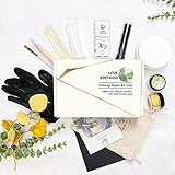 LAMXIN Bio Kintsugi Set - das Nachbearbeitete Geschirr von Kintsugi ist Spülmaschinenfest, Bio-Basis, Reparatur von Geschirr & Keramik & Vasen mit Goldleim, Japanische Reparatur Set-Kunsthandwerke