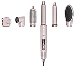 6-in-1-Hochgeschwindigkeits-Heißluft-Haarstyler mit digitaler Temperaturanzeige, Ionen-Technologie, 3 Heiz-/Kühlstufen, schnelltrocknendes Leichtgewicht für lockiges/glattes/welliges Haar