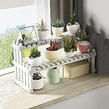 Pflanzenständer aus Holz mit 3 Ebenen, vertikales Blumenregal, einfach zu installieren für Innen- und Außenbereich, Balkondekoration