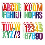 9 Blatt Buchstaben Zahlen Aufkleber, 7,6 cm Bunte Klebebuchstaben Wetterfest, Selbstklebende Buchstaben für Briefkasten Aufkleber Name, Basteln, Schilder, Poster, Fenster