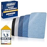 NEUFELD® Flicken zum Aufbügeln [15 Stück] - Bügelflicken 5 Farben - Jeans Flicken zum Aufbügeln Innen und Außen - Aufbügel Flicken hochwertig