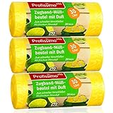 Profissimo Müllbeutel mit Kordelzug, mit frischem Zitrusduft – 30 Liter – 20 Stück – ideal für Büro, Haushalt und Badezimmer, 3