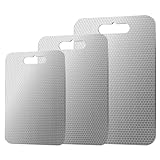 Schneidebrett-Set | 3 Stück doppelseitige Küchenbretter | Edelstahl-Schneidebrett für Lebensmittel | Für Obst Gemüse Wurst Käse Zubereitung Mahlzeiten Haus Restaurant Servos