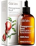Gya Labs Bio-Granatapfelsamenöl für Haut, Gesicht und Körper - 100% Reines Natürliches Granatapfel-Trägeröl für Haare, Diffusor (100 ml)
