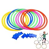 Himmel Ringe mit Verbindern, Himmel Ringe für Himmel Ringe, 10 Verbinder enthalten Spielfeldspiele mit Sitzsack für ein lustiges Agility-Training