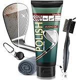 LILIONGTH Golfschläger-Reinigungsset 3-in-1 mit Golfschläger-Reinigungsbürste, Handtuch und 200 g Golfschläger-Politur – Golfschläger-Pflegeset für sofortigen Rillenrost & Kratzerentferner