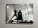 kayra export Darth Vader Luke Skywalker Fight, Darth Vader Luke Skywalker Fight Art, Star Wars Wall Decor, Darth Vader Art Canvas Modern Poster