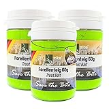 Zite Fishing Forellenteig-Set mit Knoblauch-Aroma 60g – Fängige UV-Aktib Forellenpaste Schwimmend als Forellenköder – Trout Bait Teigköder in knalligen Neonfarben mit Glitter - 3 Stück (Chartreuse)