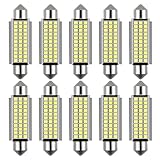 XPJBKC Led Innenbeleuchtung Auto,10 Stück 41MM Auto Innen Beleuchtung, Auto LED Glühbirne Innenraum, Innenraumbeleuchtung Birne, Innenraum Lampen, Innenraum Leselampe Quelle,Einfach zu Verwenden,12V