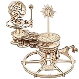 UGEARS Mechanisches Tellurion 3D-Puzzle – Vatertagsgeschenk, ERD- und Mond-Puzzle, 3D-Holzpuzzle für Erwachsene – Modellbausätze für Erwachsene zum Bauen – pädagogischer Sonnensystem DIY-Planetarium