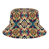 Ethnischer Southwest Print Bucket Hat, Unisex Sonnenhut, faltbar/atmungsaktiv/modisch, geeignet für verschiedene Outdoor-Aktivitäten, Ethnischer Südwesten, 7 1/8