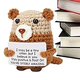 Handgemachter Motiv-inspirierender Ständer, gestricktes Inspirierendes Tier, niedliches inspirierendes Tier mit Papier, handgefertigte Tischdekoration für das Home Office, Rallegrar