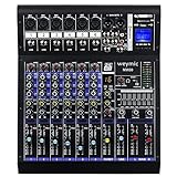 Weymic MX-60 Professional Mixer (6-Channel) for Recording DJ Stage Karaoke DSP Effector w/USB Drive