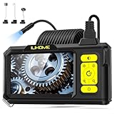 ILIHOME Endoskopkamera mit Licht, Industrie Endoskop Inspektionskamera 4,3 IPS Bildschirm Wasserdichtes Schlangenkamera Rohrkamera Kanal Endoskop Kamera mit 8 LED Licht-5M