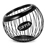 FutureHight Kaffee Regal Halter, K-Tassen- und Espresso Kaffee Regal Organizer mit Großem Fassungsvermögen, Aufbewahrung Korb für Kaffee Kapseln Aus Metall