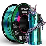 ERYONE Tri Color Silk PLA Filament 1.75mm, 3D Printer Filament PLA +/-0.03mm 1KG/Spool, Silk Rot Blau and Grün