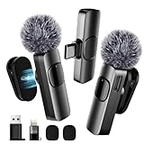 Verbessertes 3-in-1-Kabelloses-Ansteckmikrofon für iPhone/Android/PC – EIN Mini-Mikrofon, geeignet für Videoaufnahmen und Podcasts; das Handy-Mic Wird mit einem verstellbaren Lavalier-Clip geliefert