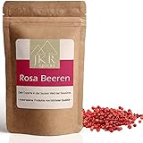 JKR Spices® 250g Rosa Pfeffer ganz - rosa Beeren Pfeffer - rote Schinus Pfefferkörner | ganze rote Beeren | Ideal für Pfeffermühle | 100% natürlich ohne Zusätze