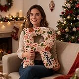 Drawelry Personalisierte Buchstabe Zierkissen mit Name Plüsch Kopfkissen Ornamente Letter Throw Pillow Sofa Bett Auto Deko Kissen Weihnachts Geburtstag Geschenk für Familie Freunde Paar Kinder (C15)