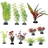 FENGQQKJ Aquarium Deko Aquarium Zubehör Aquariums Pflanzen Künstlich Wasserpflanzen Aquariums Miniteich Plastikpflanzen Fisch Tank Schildkröte Aquarien Dekorationen für Aquarien 11 Stück