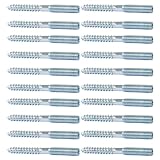 Trukafie 20 Stück Stockschrauben M8,M8x80mm Schraubstifte,Doppelgewindeschrauben für Rohrschellen Befestigung Montagematerial Schraube