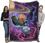 Cosmic Kittens Decke von Vincent HIE – Movie Parady – süßes lustiges Geschenk Tapisserie Überwurf aus Baumwolle – hergestellt in den USA (183 x 137 cm)