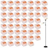 50 Stück Kabelverbinder, Klemmen 2 Polig Kabelklemmen, Verbindungsklemmen Durchgangsverbinder, Klemmen Set Wird Zur Befestigung Von Kabeln Verwendet Breite Palette Von Anwendungsszenarien (Orange)