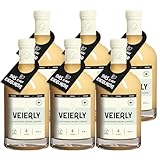 Veierly Likör 6 x 0,5 l, Pflanzlicher Likör mit Haferbasis, Vegan & Laktosefrei, Verfeinert mit Pflanzlicher Cream-Basis mit Kokos und Bourbon Vanille, Cremig & Mild, für Desserts und Eis, 15% vol.