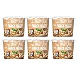 Maryland Snack Nüsse Pur 6 x 275g Becher - Erdnüsse, Cashewkerne und Mandeln in Nussmischung - Geröstet & ungesalzen - wiederverschließbarer Becher (6 x 275 g)