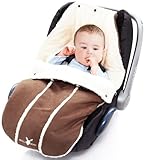 Wallaboo Fußsack, Universal für Babyschale, Autositz, z.B. für Maxi-Cosi, Römer, für Kinderwagen, Buggy oder Babybett, Farbe: Braun