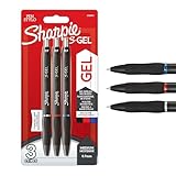 SHARPIE S-Gel Gelstifte | mittlere Spitze (0,7 mm) | Gelschreiber mit Schwarzer, blauer & roter Tinte | 3 Stück