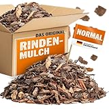 BBQUH Rindenmulch Mittel 10-40mm Körnung - 100 Liter Premium Rindenmulch aus bayrischer Fichten- & Kiefernrinde - Umweltfreundliche Lieferung ohne Folie im Karton - Rinden Mulch in Gärtnerqualität