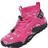 VTASQ Herren Damen Wanderschuhe Anti-Rutsch Wanderstiefel Trekkingschuhe Leicht Atmungsaktiv Outdoorschuhe Männer Sportschuhe Kletterschuhe Trail Running Traillaufschuhe Unisex Rose 39 EU