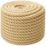 Abio Juteseil 40mm 10m Tau Seil Kordel Jutekordel Deko Dekoration für Garten Jute Rope Tauwerk Handlaufseil Schiffstau Schnur Paketschnur