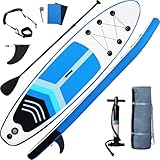 GZKYYLEGS Aufblasbares Stand Up Paddle Board SUP Zubehör & Tragetasche, Breiter Standstand, Surfkontrolle, Rutschfestes Deck, Leine, Paddel und Pumpe, Stehboot für Jugendliche & Erwachsene