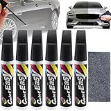 6 Stück Lackstift Auto Schwarz,Auto Reparatur Lack Auto Pinsel,Auto Kratzer Reparatur Stift,Lackstift Auto hohe Deckkraft,Lackstift Auto Lack Reparatur, Autolack Reparatur für Auto Kratzer Reparatur