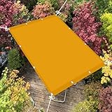 Sonnensegel Rechteckig 1.7x1.7m(5.58x5.58ft) Schattenspender Rechteckig mit Ösen und Befestigungsseile für Garten Terrasse Camping, Golden